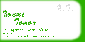 noemi tomor business card